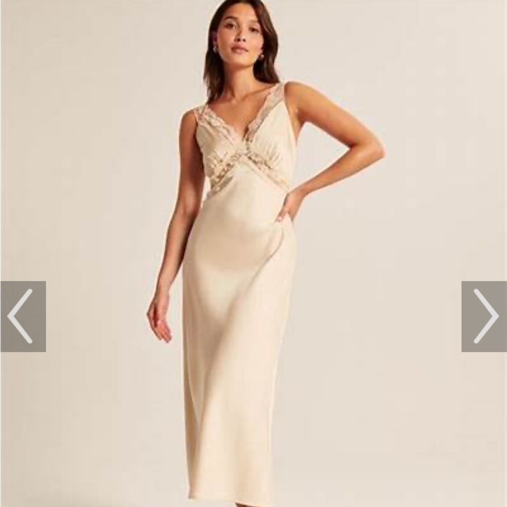 NWT Abercrombie Satin Midi Dress